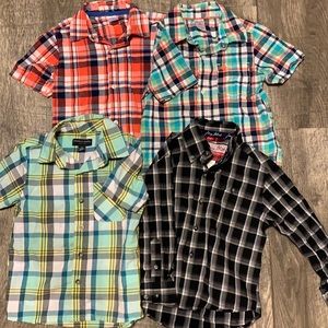 Toddler Boy’s Plaid Western Shirt Lot 4T